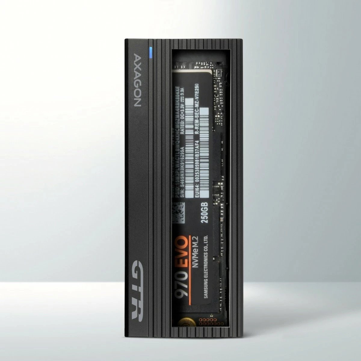 Kasë e jashtme AXAGON EEM2-GTR për NVMe M.2 SSD, USB-C 3.2 Gen 2, Alumini, E zezë