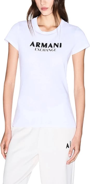 Maicë Armani Exchange për femra, e bardhë Maicë Armani Exchange për femra, e bardhë