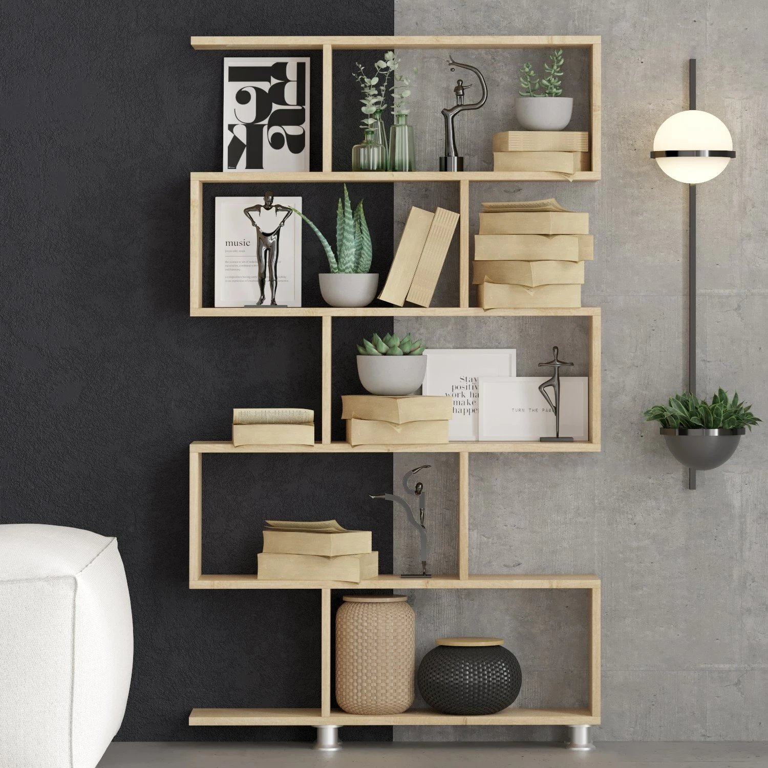 Raft librash Hanah Home, Nilüfer, ngjyrë lisi