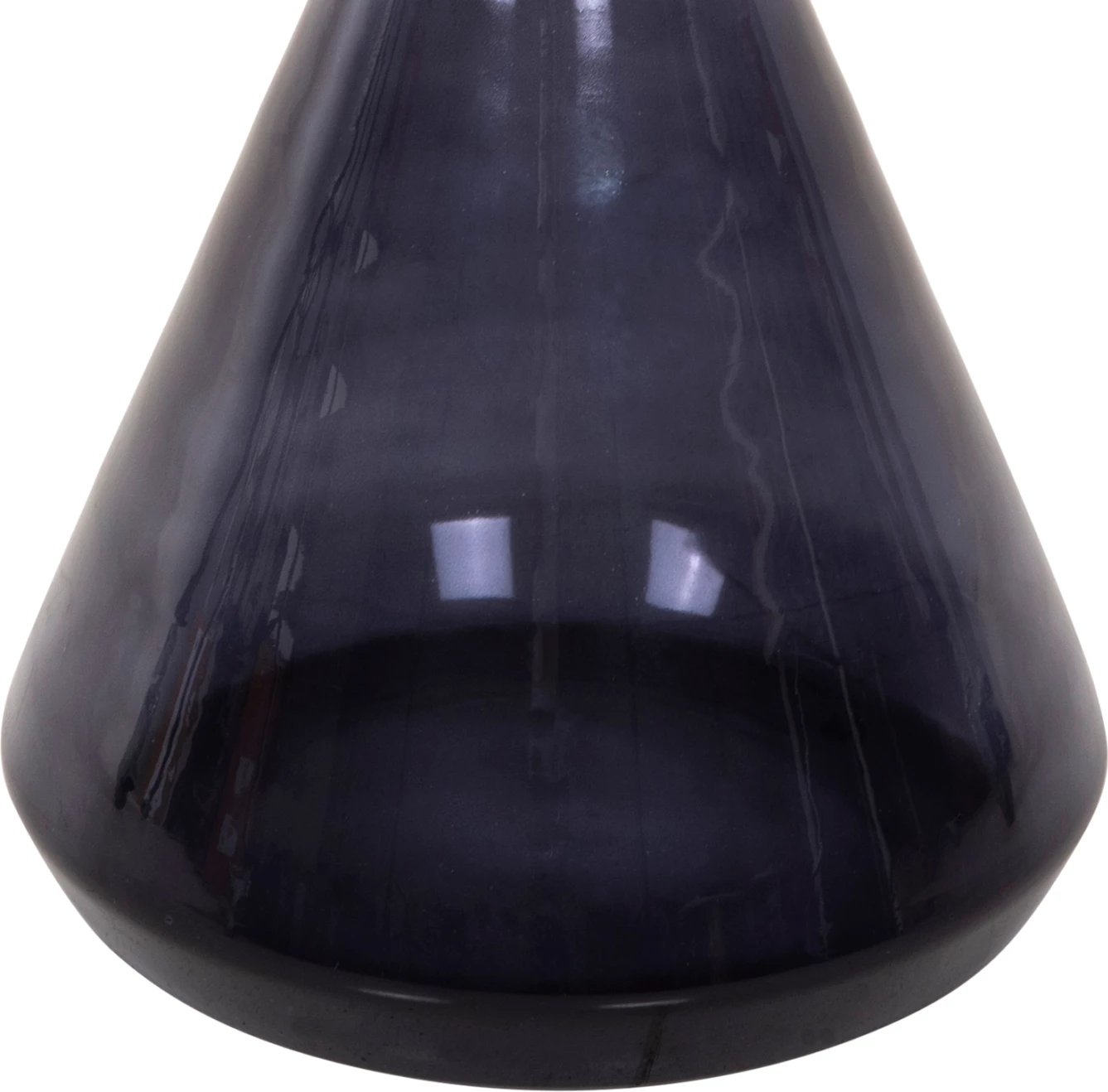 Tavolinë anësore DEMMY, sipërfaqe xhami e zezë & bazë xhami e purpurt, metal në ngjyrë ari, Φ41x48H cm