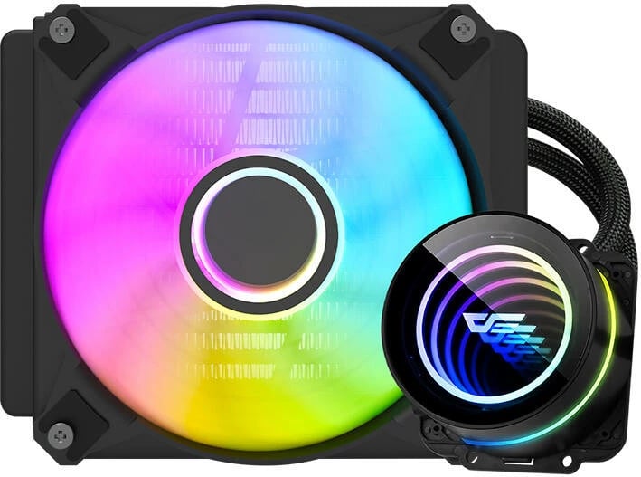 Kasë ftohëse me ujë Aigo Darkflash DX120 V2.6, RGB, e zezë