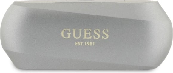 Kufje Bluetooth TWS Guess Elongated Metalic Printed Logo me docking station, Gri Kufje Bluetooth TWS Guess Elongated Metalic Printed Logo me docking station, Gri