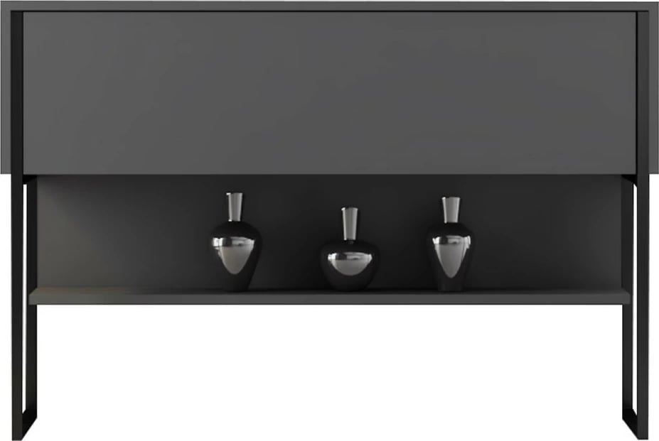 Komodë Hanah Home, Luxe, e zezë dhe antracit