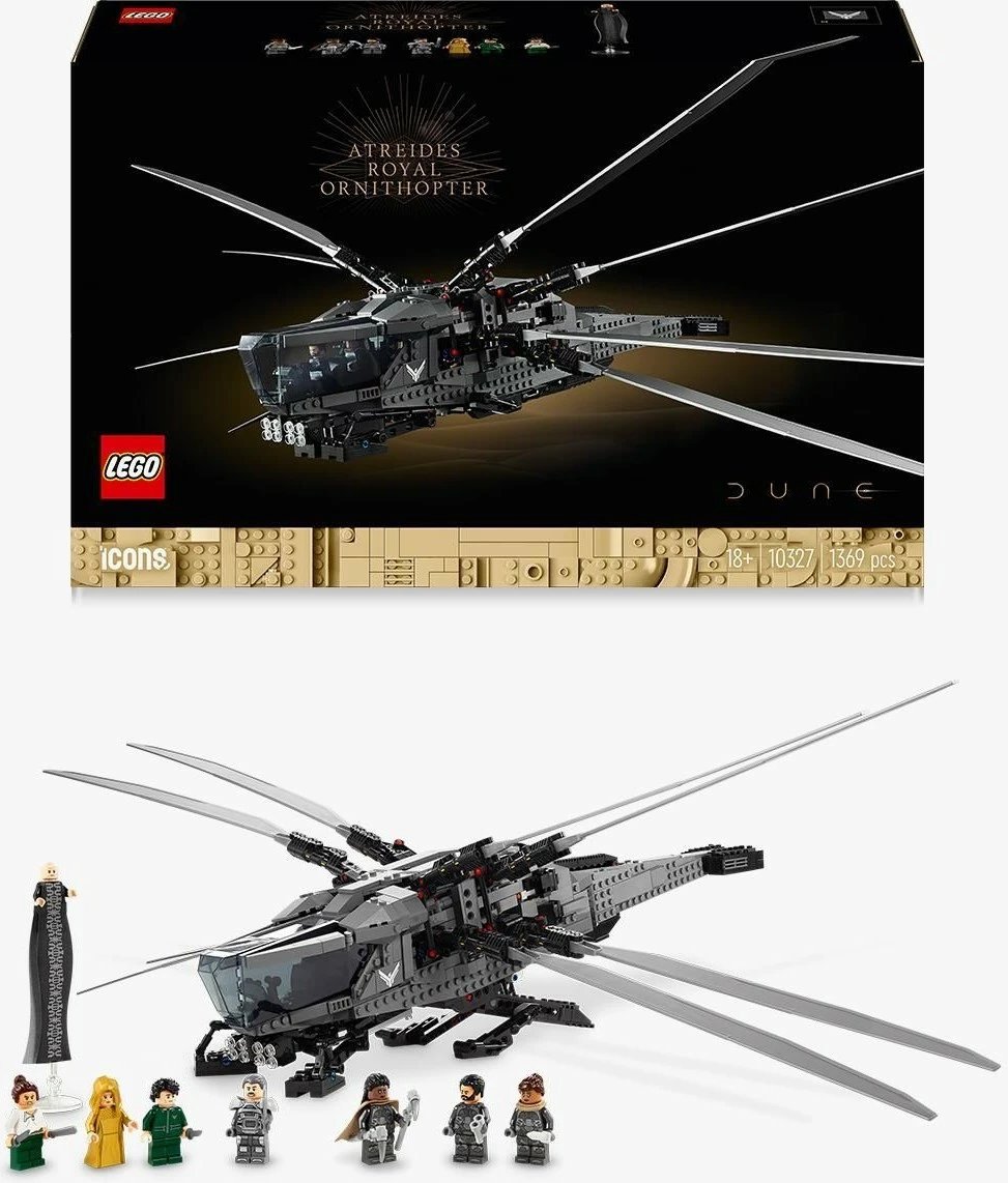 Set ndërtimi LEGO Dune Atreides Royal Ornithopter 1369 pjesë, multingjyrësh