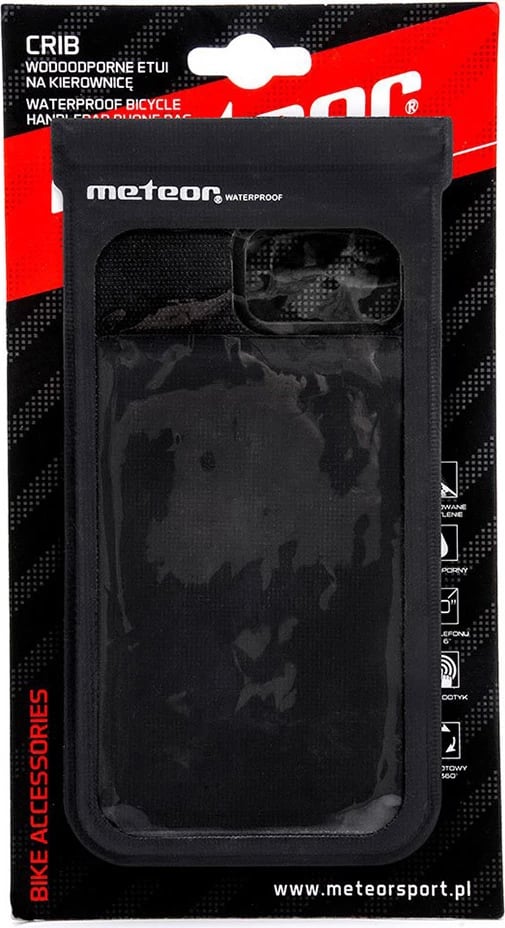 Aksesor biçiklete Meteor për telefon, i zi