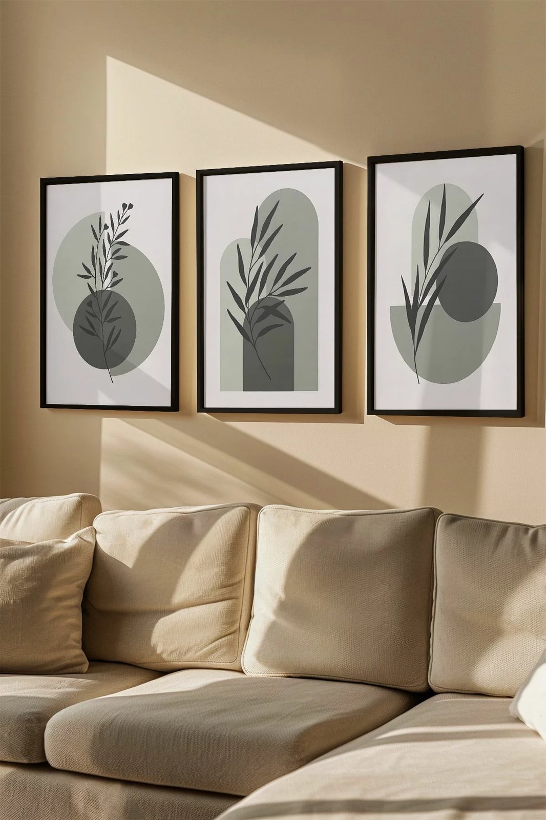 Pikturë dekorative me kornizë (3 copë), Wallity, Artvmodel36-Sıyah