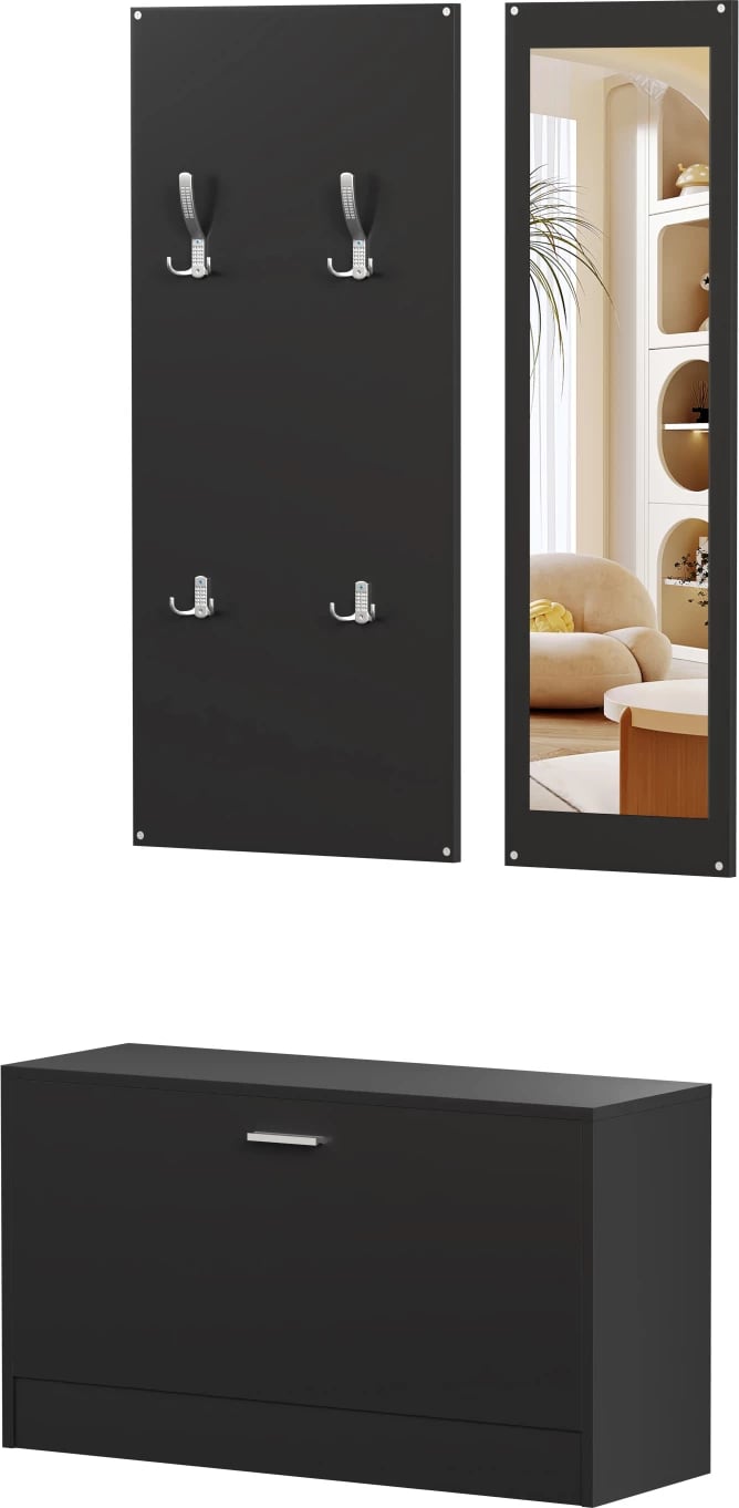 Set hyrje me pasqyrë VERN FH2476.02 melaminë ngjyrë wenge 80x27x175Hcm