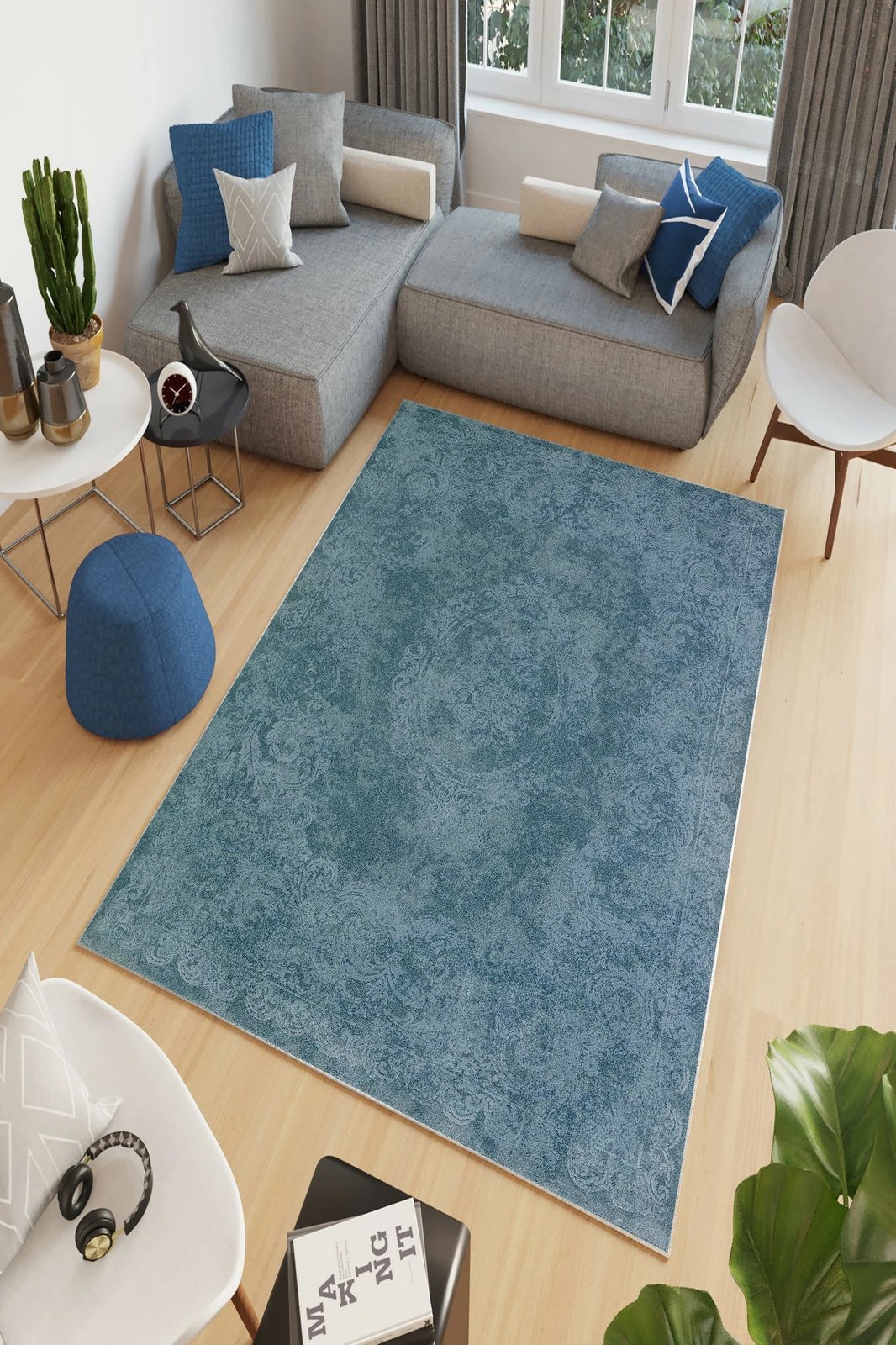 Qilim Conceptum Hypnose, 60x100cm, ngjyrë kaltër, W903