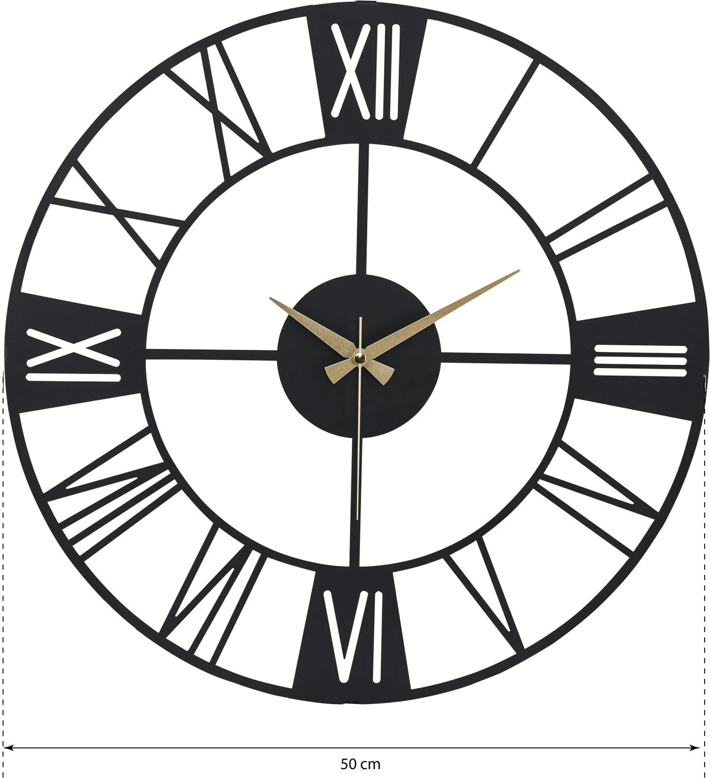 Orë muri dekorative metalike Wallity, New Roma, e zezë