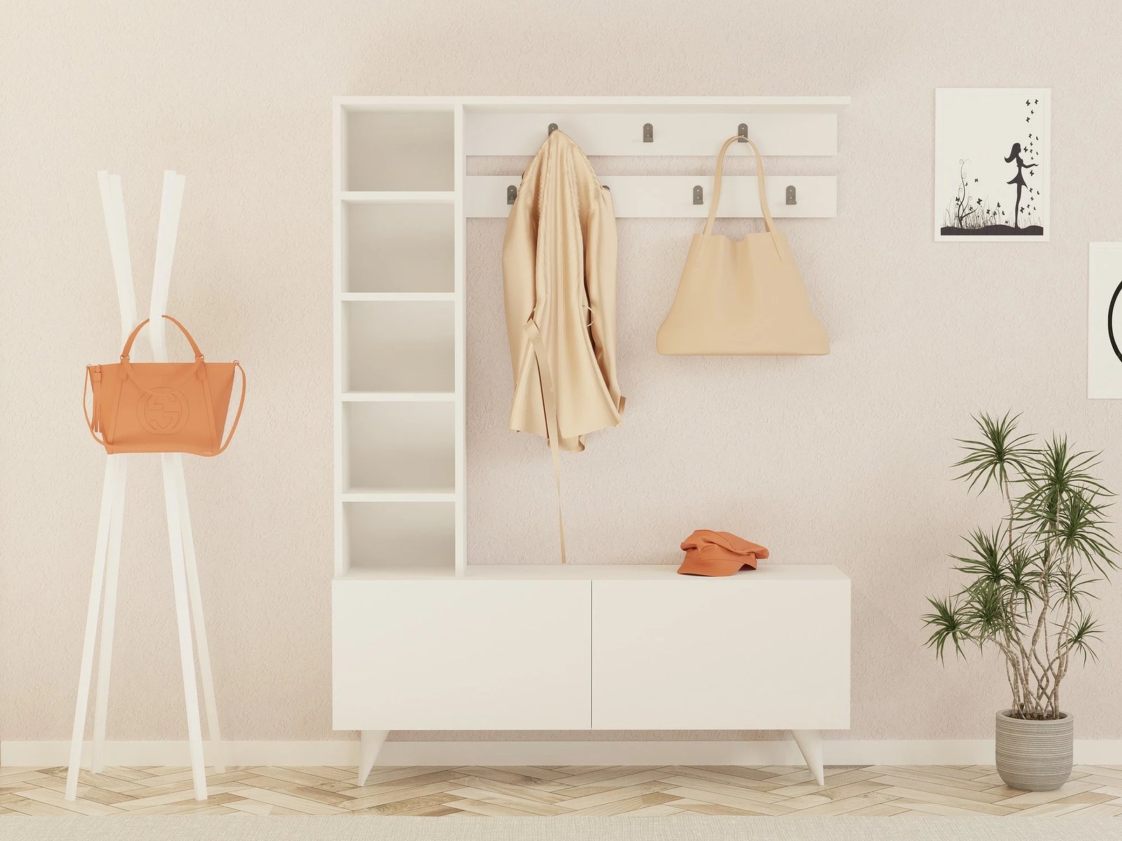 Stendë korridori Hanah Home, Bahar, e bardhë