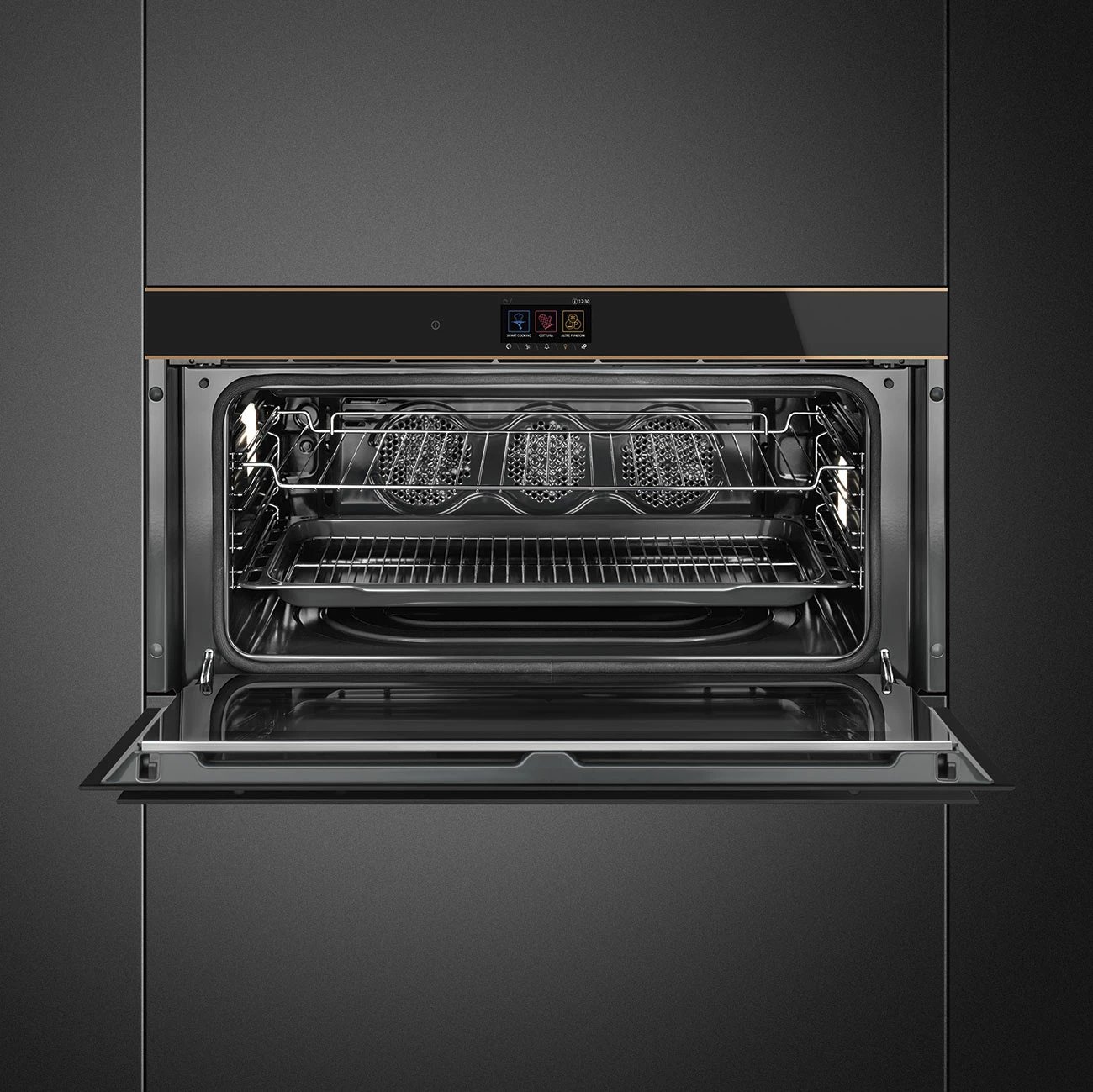 Furrë Dolce Stil Novo SMEG SFPR9604TNR, 85 L, e zezë