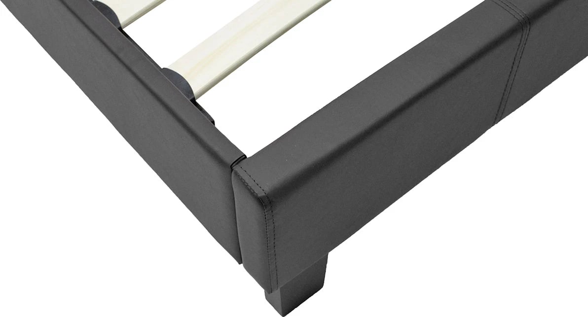 Krevat Nevil PU ngjyrë e zezë matte 100x200