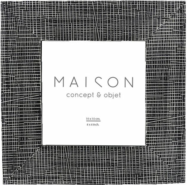 Kornizë foto Olaf, polirezine, ngjyrë e zezë dhe e bardhë, xham, 16x2x17 cm