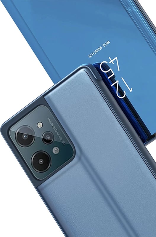 Mbështjellës Hurtel Clear View Case për Realme C31, me kapak, i zi
