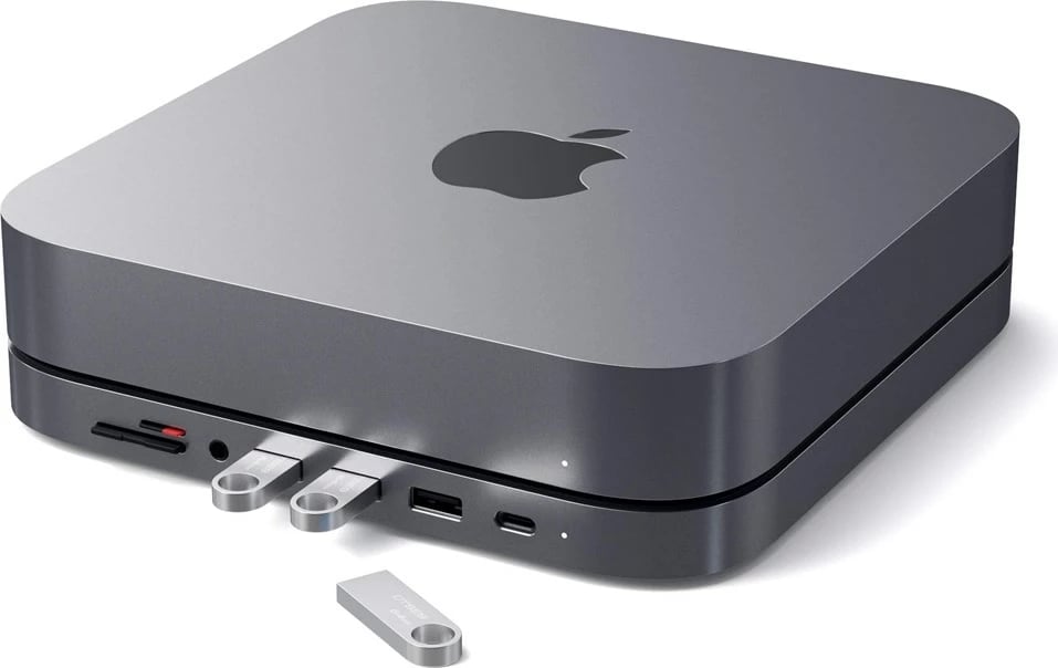 Stand dhe hub alumini Satechi ST-ABHFM, USB, gri