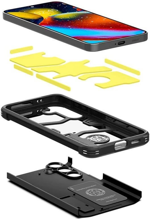Mbështjellës Spigen Tough Armor për Samsung Galaxy S24+, i zi
