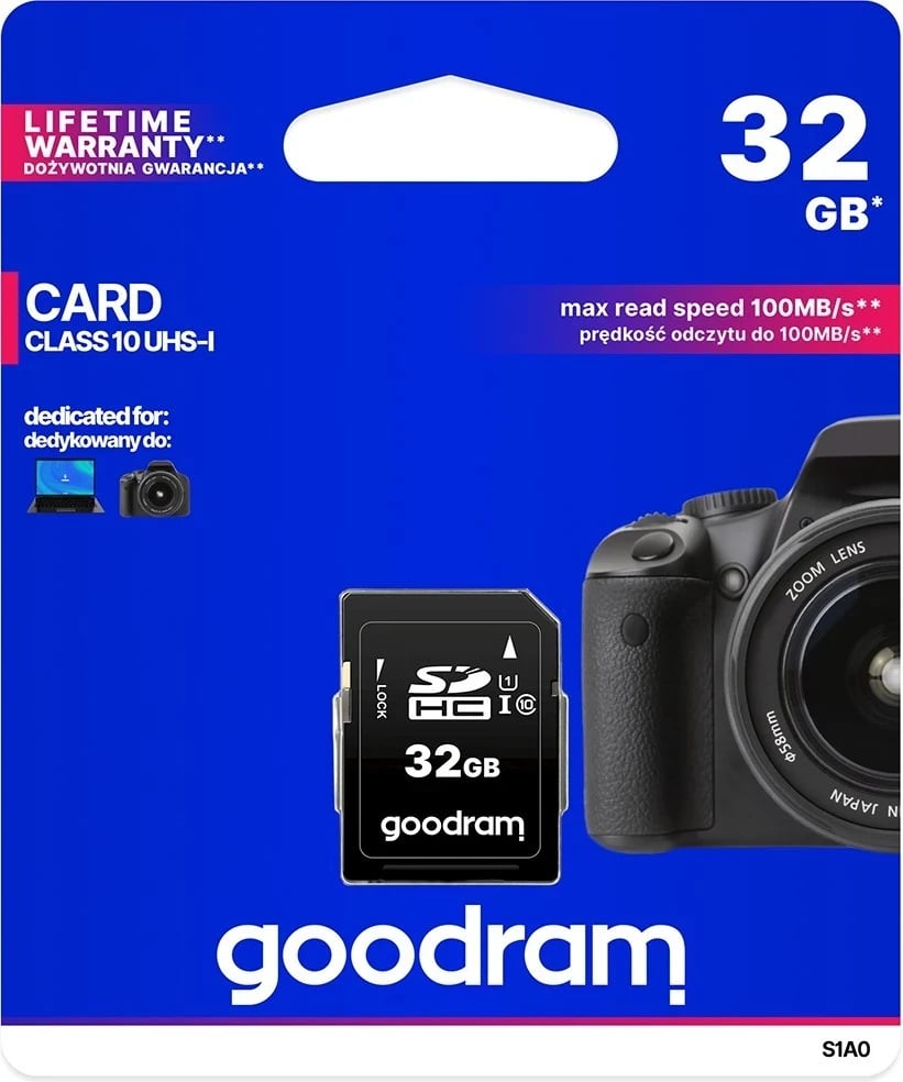 Kartë memorie Goodram, SDHC, 32GB, klasa 10 UHS, e zezë