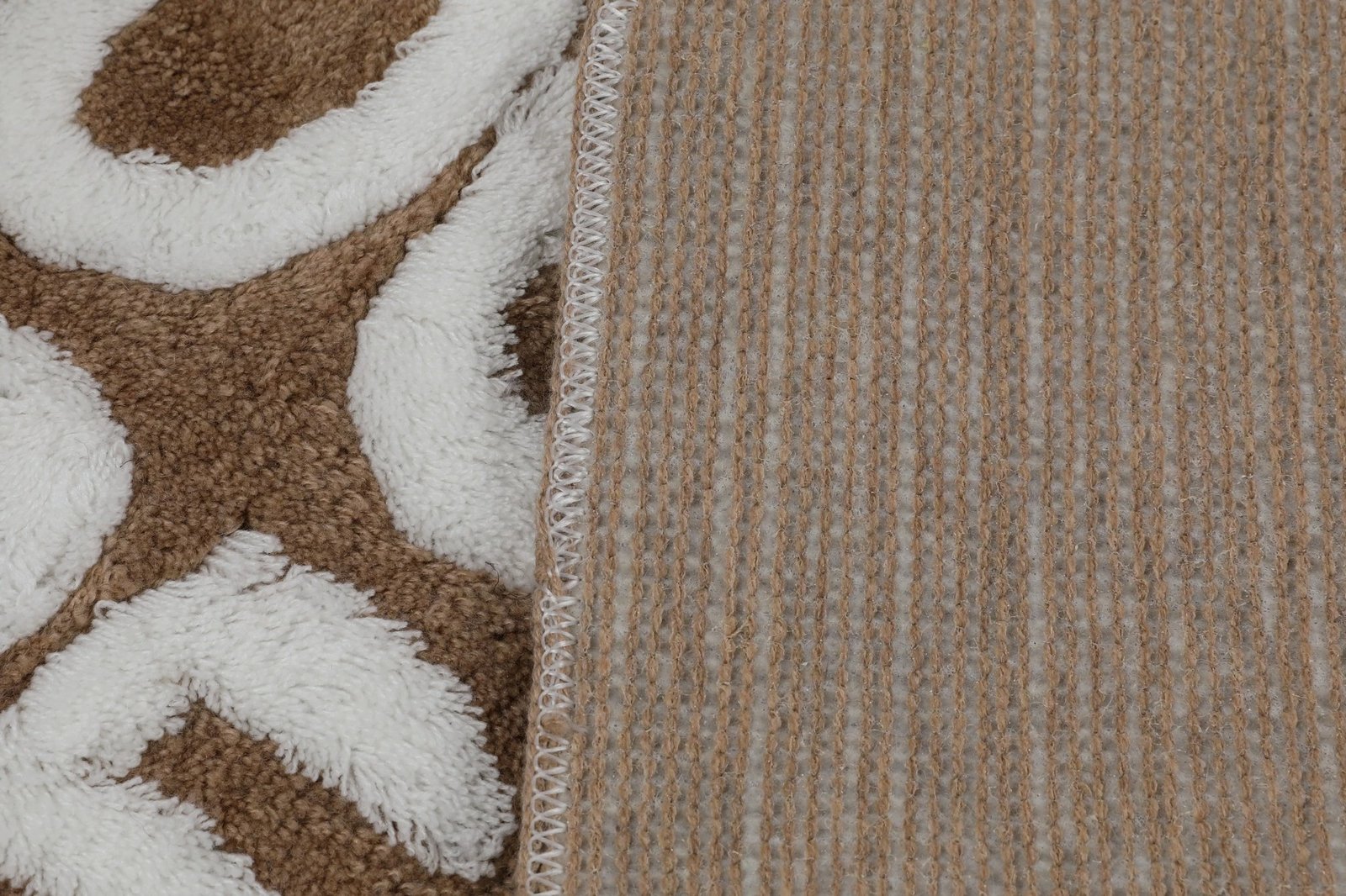 Set tapetash për banjo, akrilik, 3 copë, ngjyrë bezhë dhe e bardhë, Mijölnir, Great