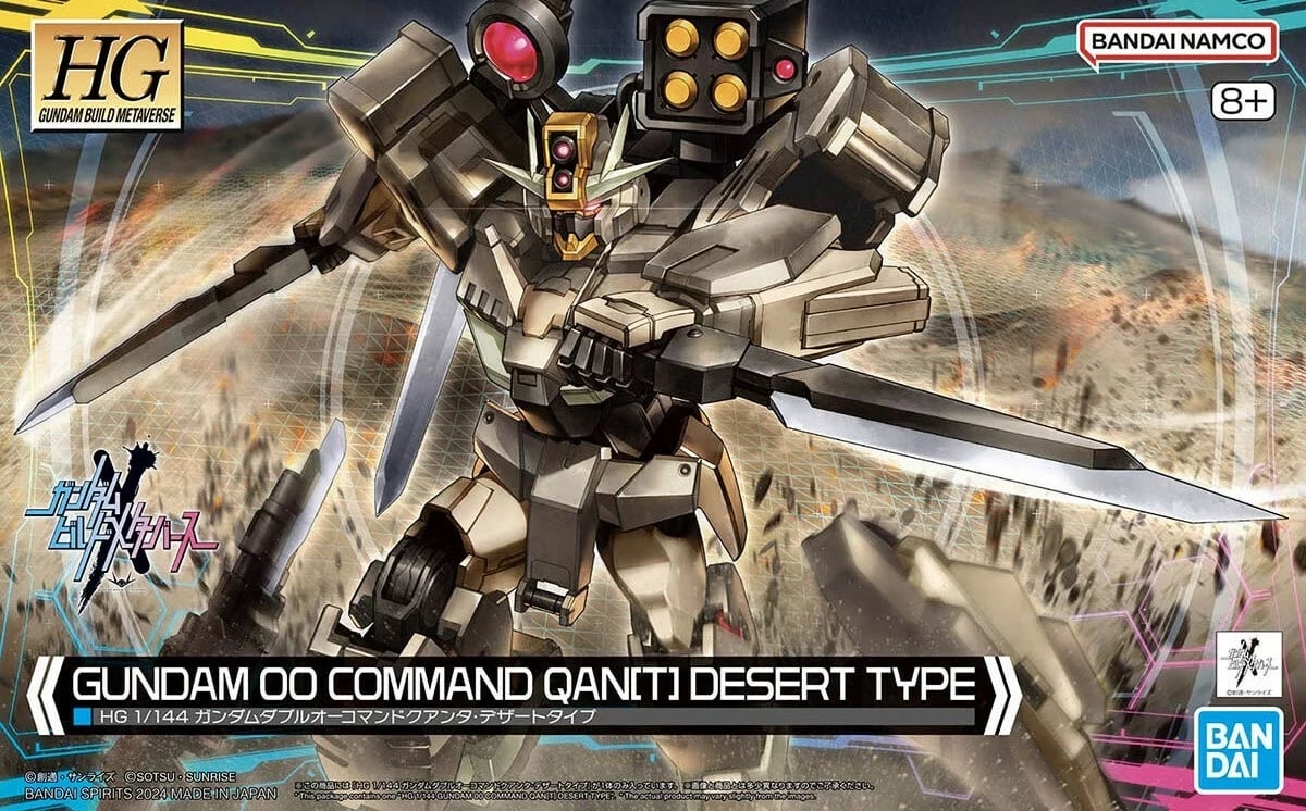 Model ndërtimi Gundam Bandai HGBM 1/144 00 Command Qan[T] Desert Type
