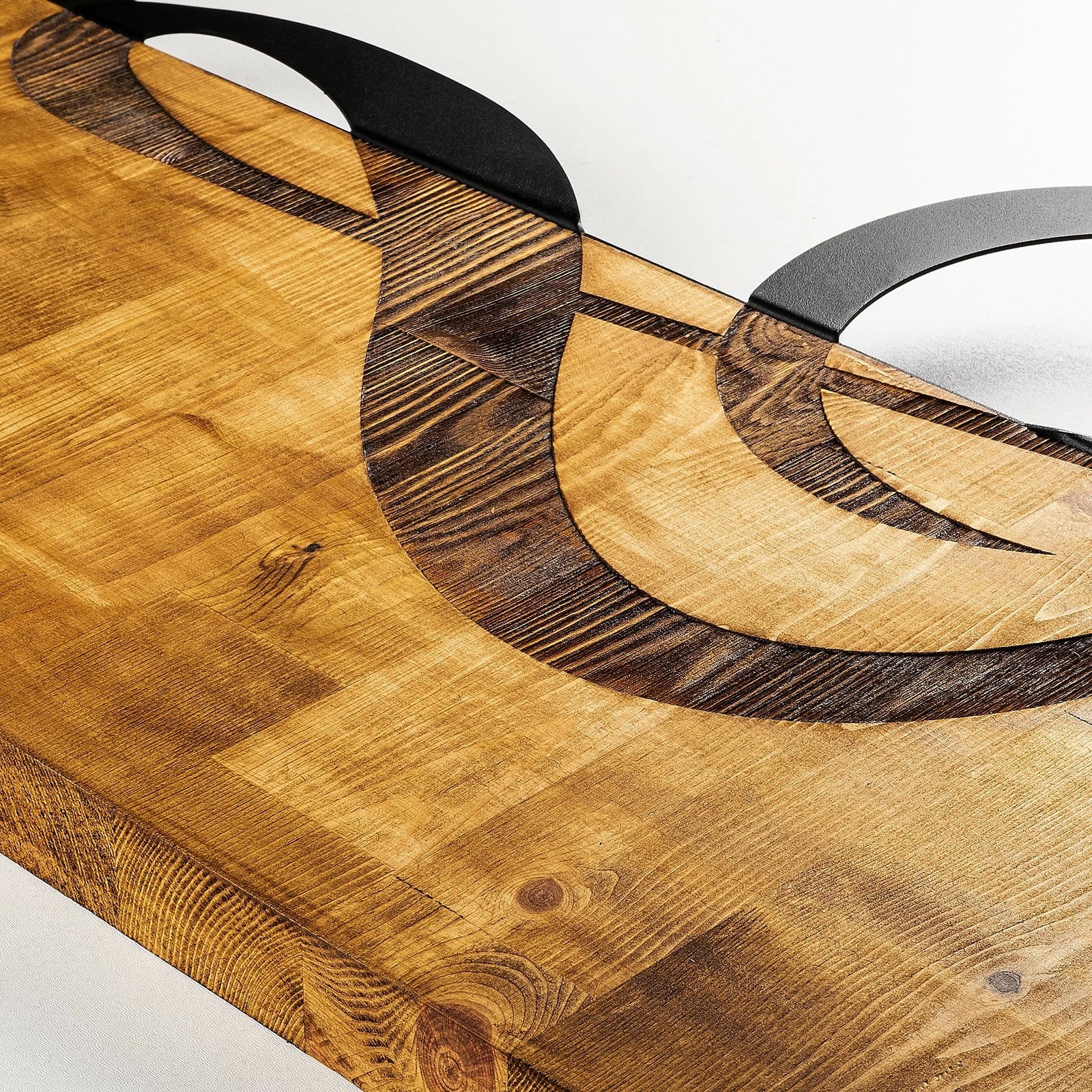 Aksesor dekorativ muri prej druri, Wallity, çelës sol, ngjyrë arre/zezë, 39x58cm