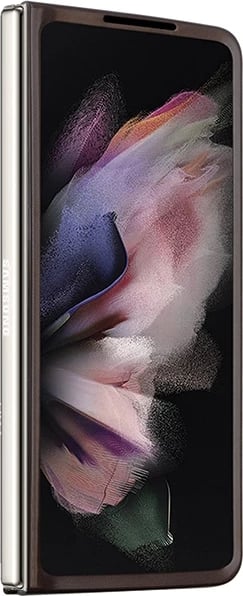 Mbështjellës Guess Leather 4G Triangle Strass për Samsung Galaxy Z Fold 5, Kafe