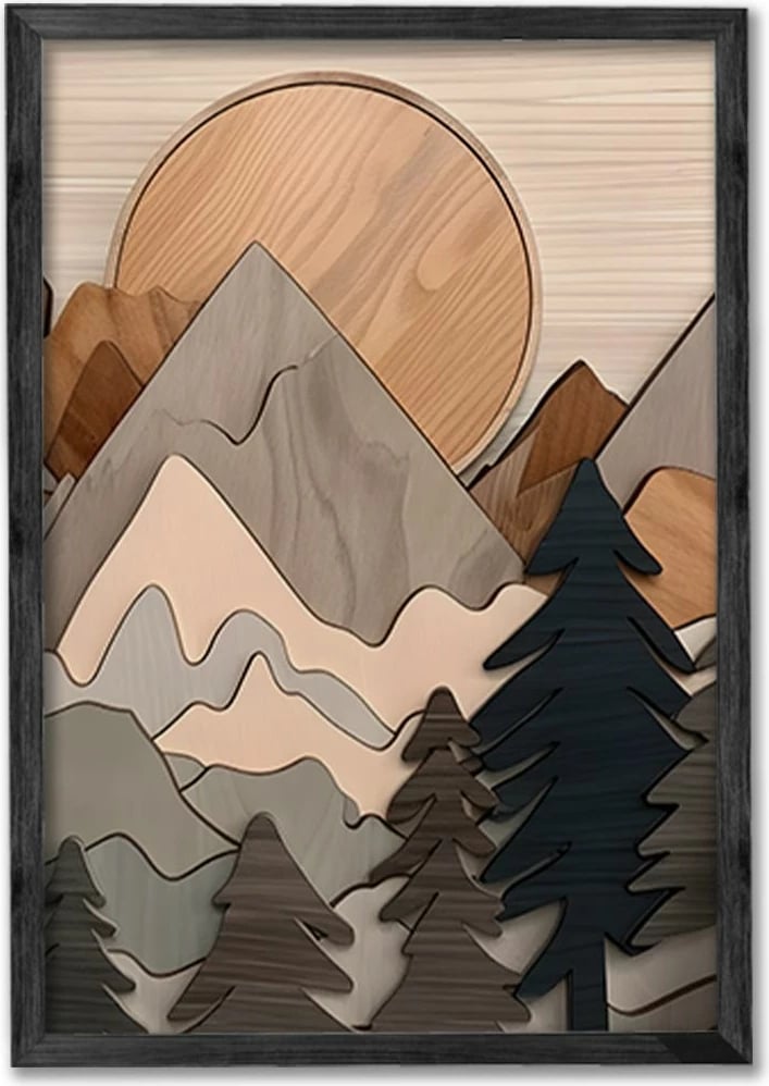 Pikturë dekorative me kornizë (3 copë), Wallity, Ersy3Syhcrv61