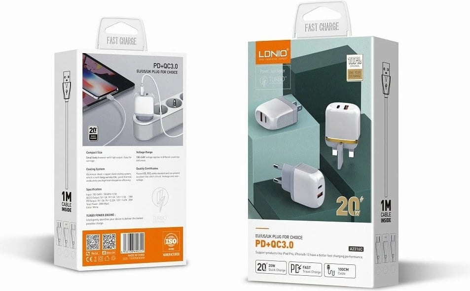 Karikues LDNIO A2316C (Bardhë)