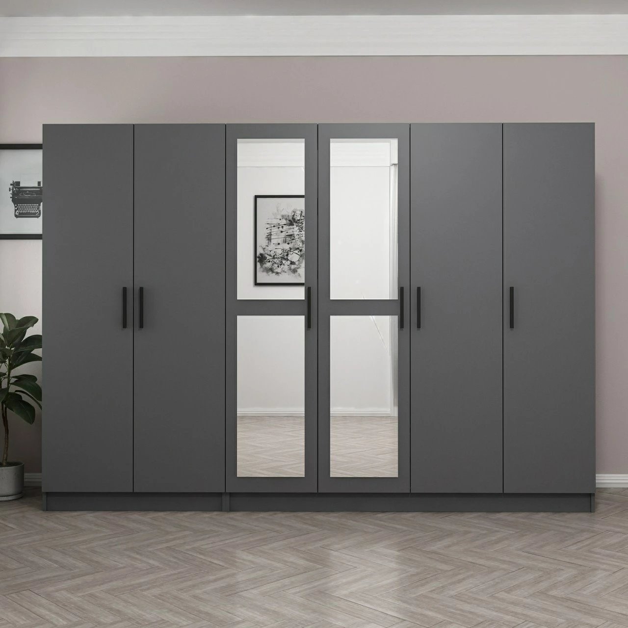 Dollap për rroba, ngjyrë antracit, Skye Decor, 5091