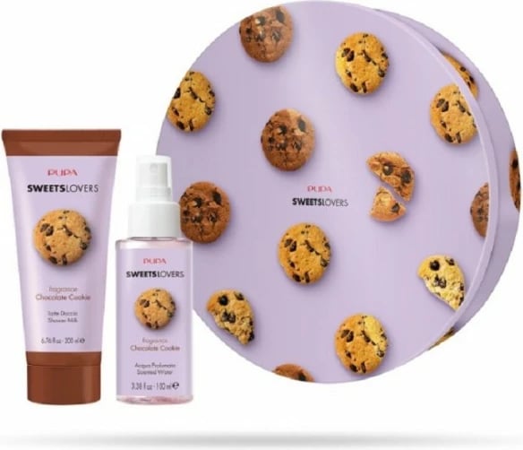 Losion për trup Pupa Sweetlovers Chocolate Cookie + Sprej, 200 ml