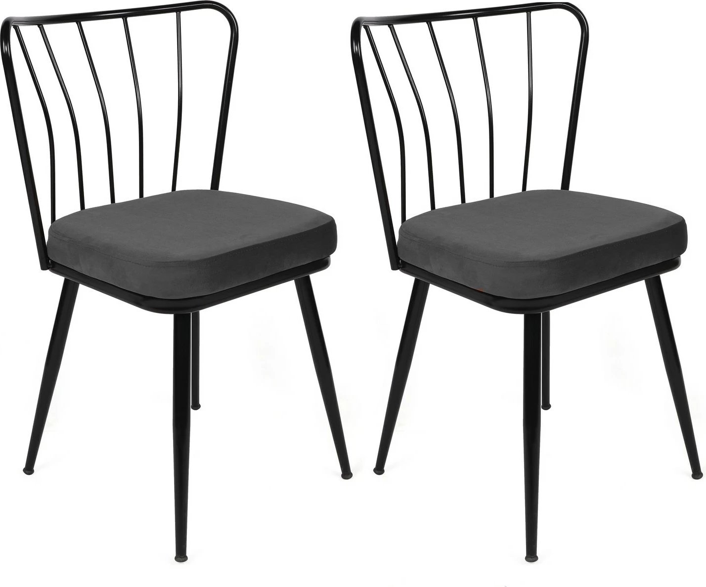 Set karrigesh (2 copë) Hanah Home, Yıldız - 942 V2, ngjyrë e zezë Set karrigesh (2 copë) Hanah Home, Yıldız - 942 V2, ngjyrë e zezë