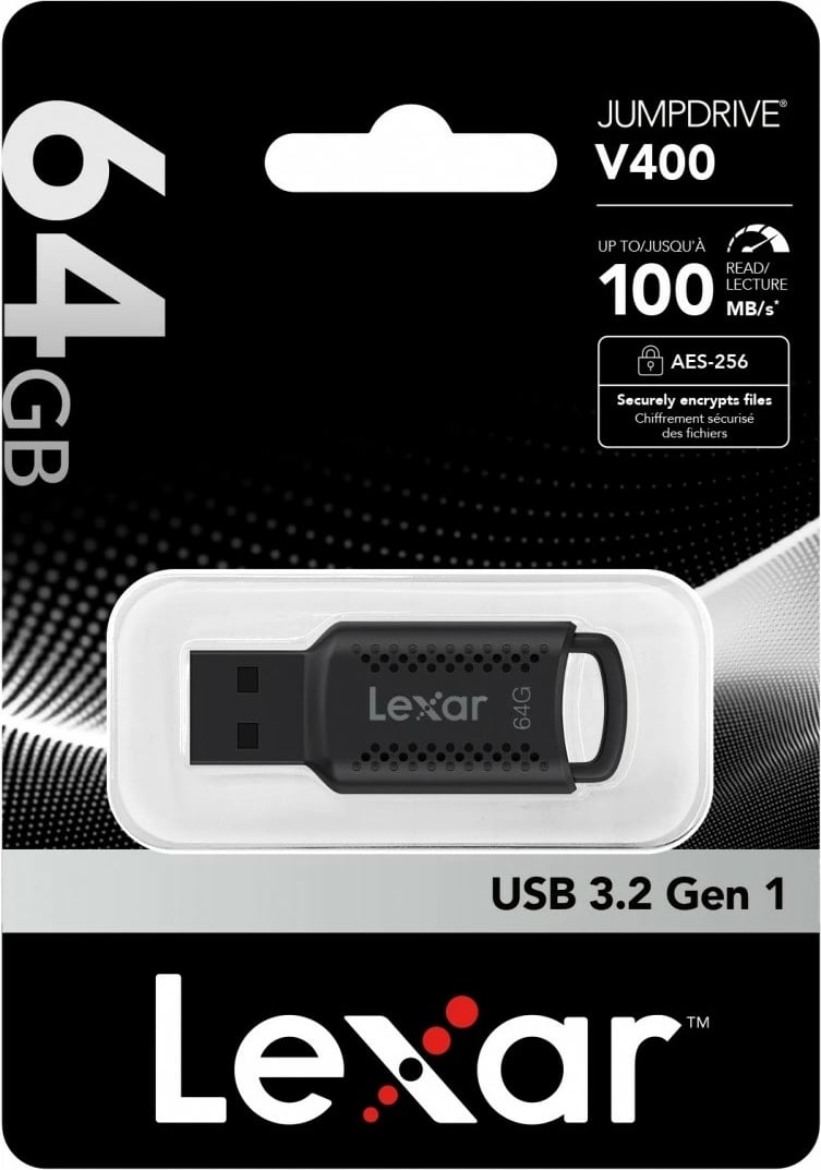 Pendrive Lexar JumpDrive V400 64GB, USB 3.0, i zi