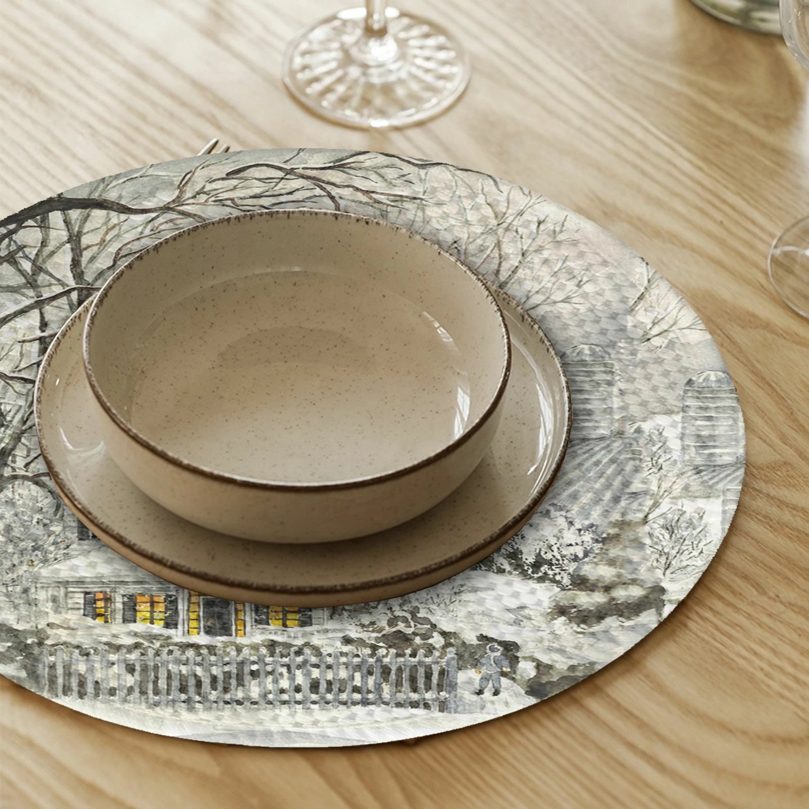 Set nënshtruesish tavoline Hermia Concept, model dimëror, 4 copë, 37cm