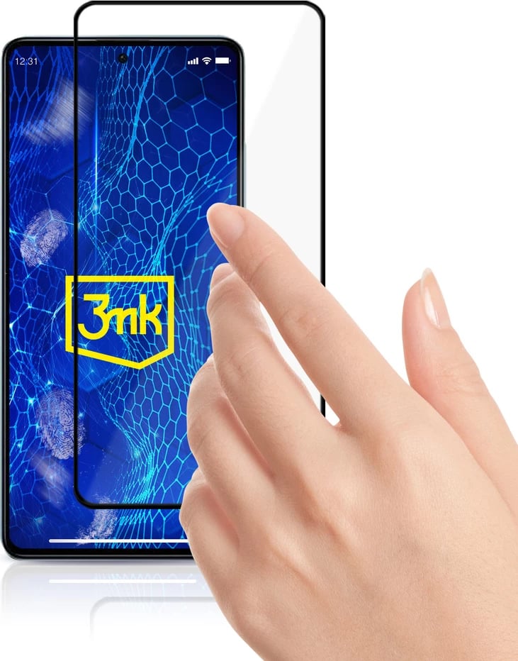 Xham i temperuar 3mk HardGlass Lite për Xiaomi Redmi Note 12 Pro/Pro+, 9H, i zi