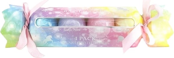 Set bomba eferveshente për banjë Love Skin Unicorn Bath Fizzers për femra 4x100g
