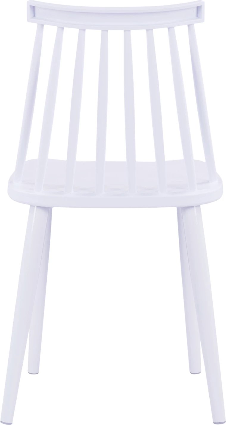 Karrige ngrënieje VANESSA e bardhë me këmbë metalike të bardha 43x46,5x82 cm., set prej 4 copë