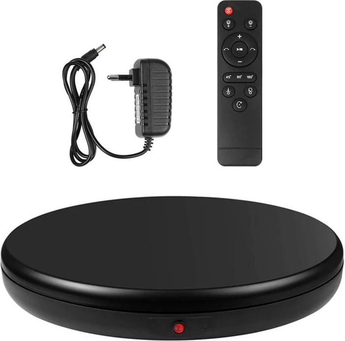 Qëndrim rrotullues Puluz PU3145EU, 45 cm, i zi