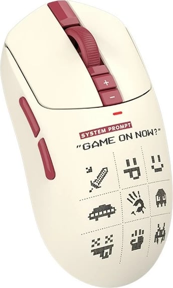 Maus A4-Tech Bloody R72 ULTRA DUO Pixels Red, wireless, RGB, i bardhë