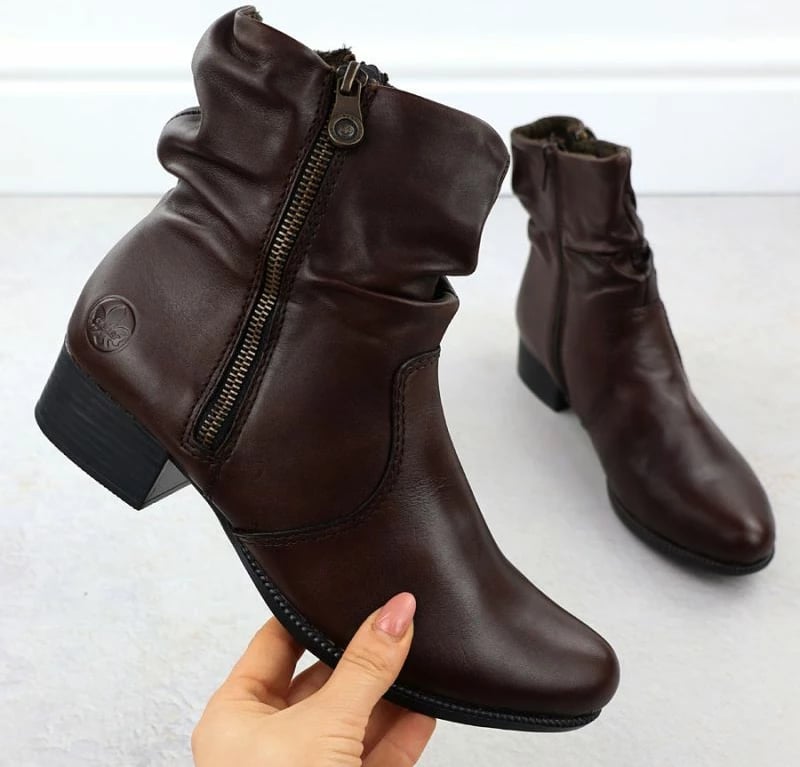 Çizme me take Rieker femra, kafe