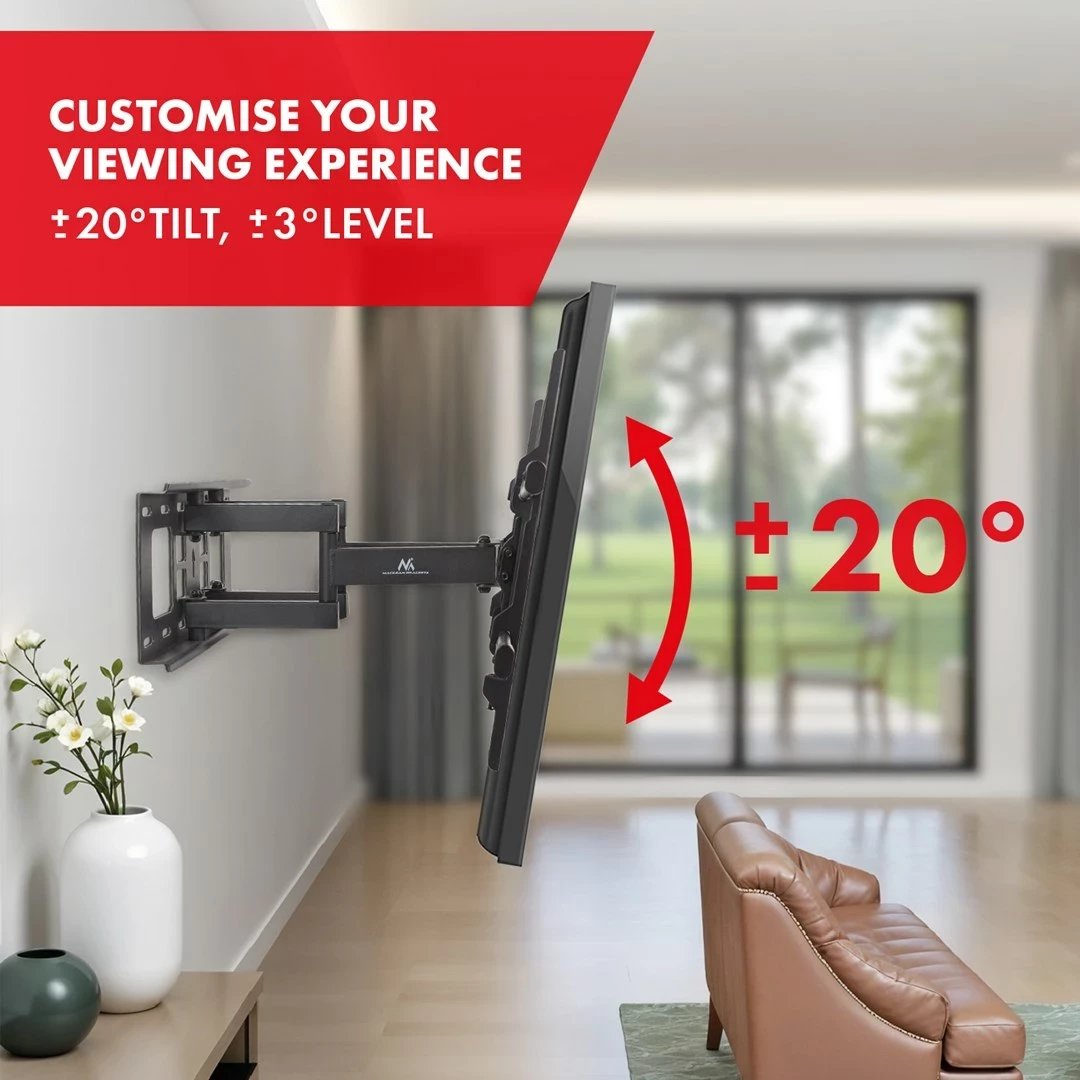 Mbajtëse TV Maclean MC-789, për 32-85", VESA 600x400, 60kg, e zezë