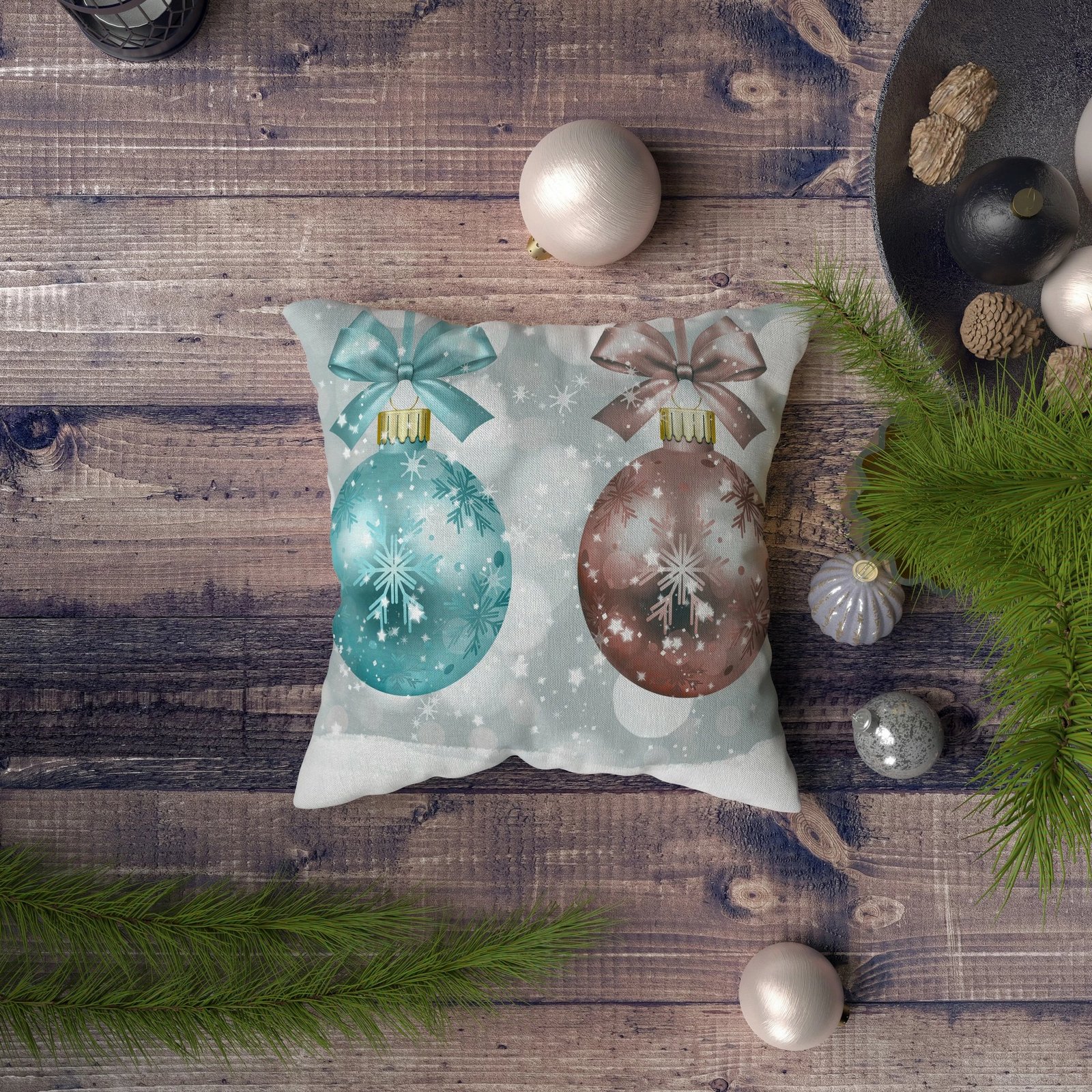 Jastëk dekorativ Aberto Design, NYXMAS045, shumëngjyrësh, 43x43cm