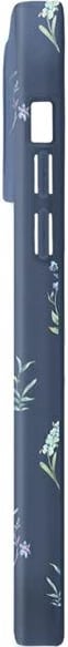 Mbështjellës UNIQ Coehl Prairie për iPhone 15 Pro, lule, blu navy