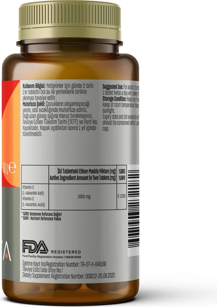 Vitamin C 1000 mg 60 tabs