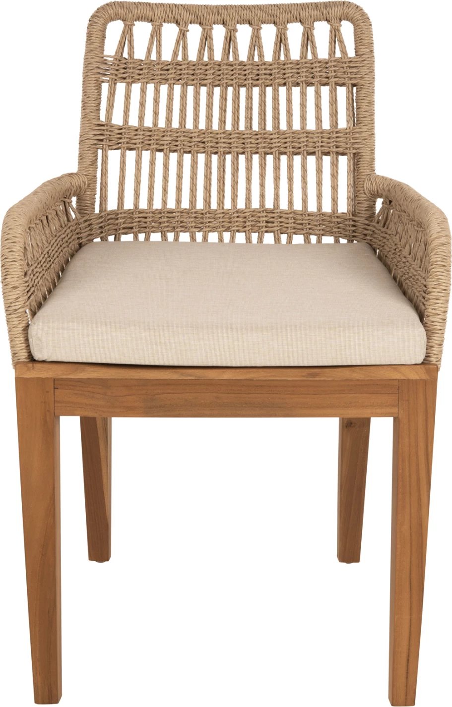 Karrige STARDOM, dru teak dhe litar, ngjyrë natyrale, FH9760.01, 57x65x83H cm