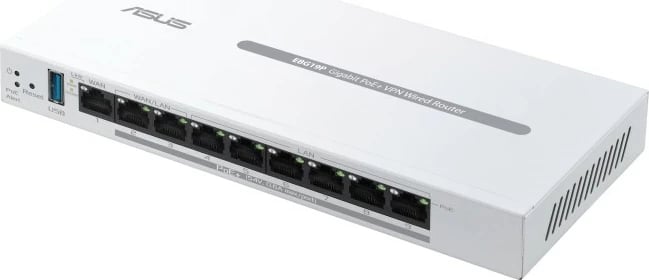Router Asus ExpertWiFi EBG19P, 9 porta, PoE+, VPN, Bardhë