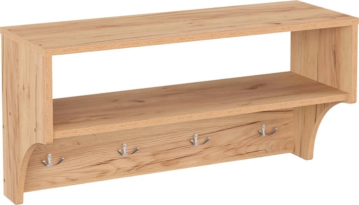 Varëse palltosh me rafte Crosta, ngjyrë lisi, 80x28x40cm