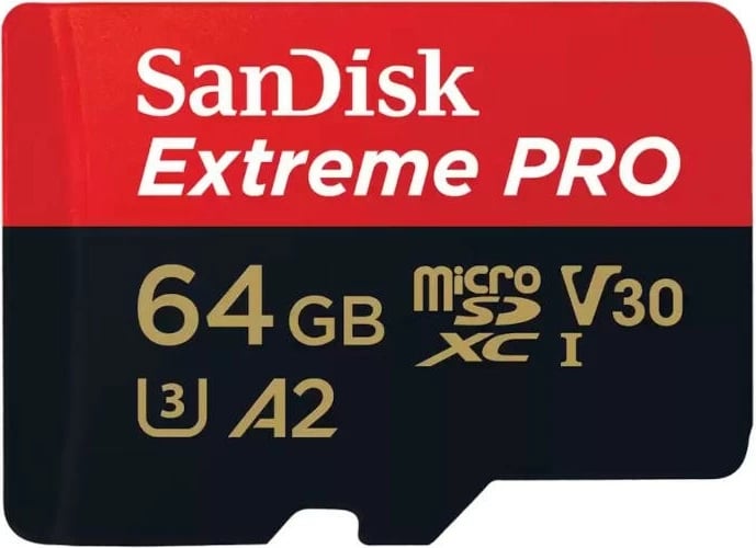 Kartë memorie SanDisk Extreme PRO microSDXC 64GB, 200/90 MB/s, A2 V30