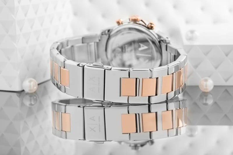 Orë dore për femra Armani Exchange, argjend e rozë