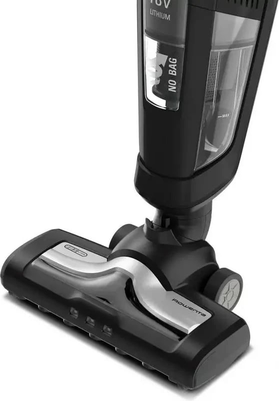 Fshesë elektrike pa kabllo me shkop 2-në-1, Rowenta RH6735WH, 18V, autonomi 45 min, furçë e motorizuar me LED, dorezë palosëse