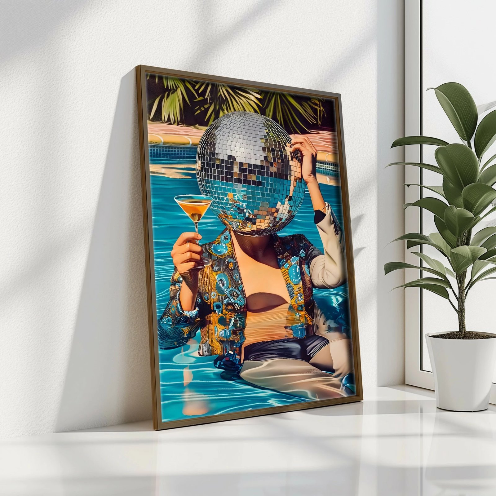 Pikturë dekorative me kornizë MDF, shumëngjyrëshe, Wallity, GE108-L