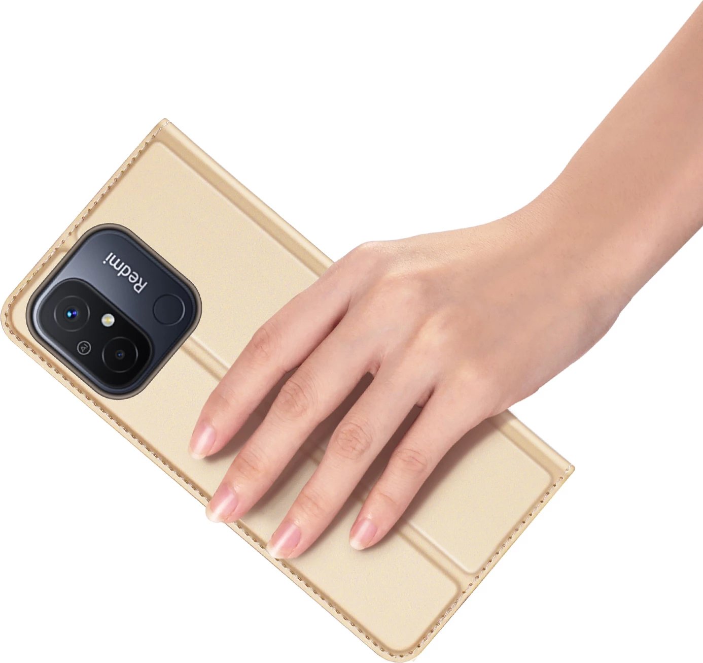 Mbështjellës Dux Ducis Skin Pro për Xiaomi Redmi 11A / Poco C55 / Redmi 12C, me kapak, xhep kartele, gold Mbështjellës Dux Ducis Skin Pro për Xiaomi Redmi 11A / Poco C55 / Redmi 12C, me kapak, xhep kartele, gold